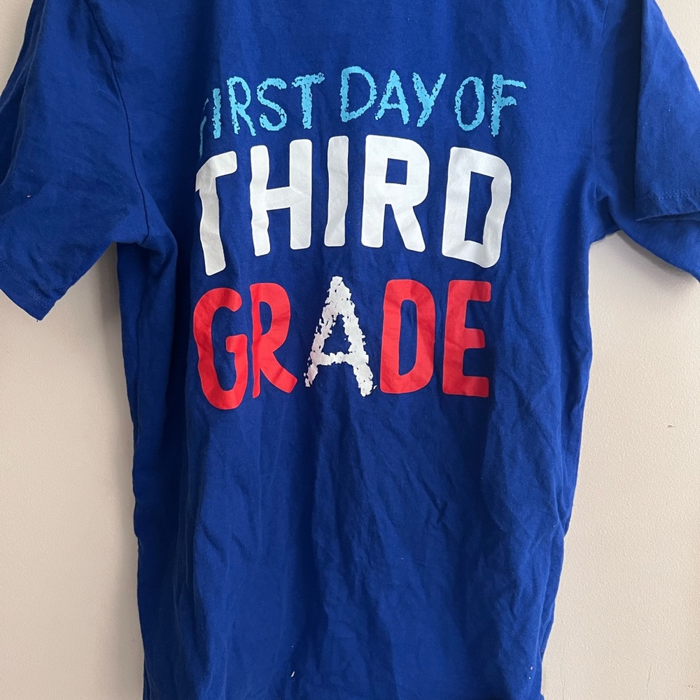 First Day of Third Grade Tee-Shirt…. Great condition for those photos.